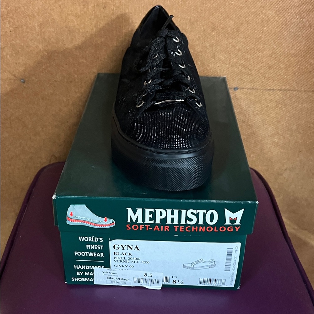 Mephisto Black Textured Sneakers - Picture 4 of 6